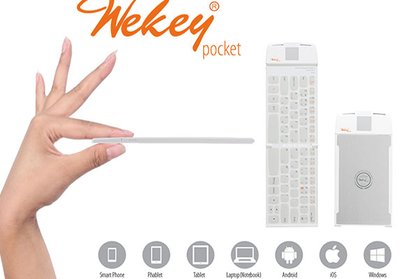 کوچکترین کیبورد قابل انعطاف – کیبورد ویکی پاکت – نازکترین کیبورد دنیا - Wekey Pocket – کیبورد ضد آب – کیبورد جیبی – کیبورد قابل حمل -